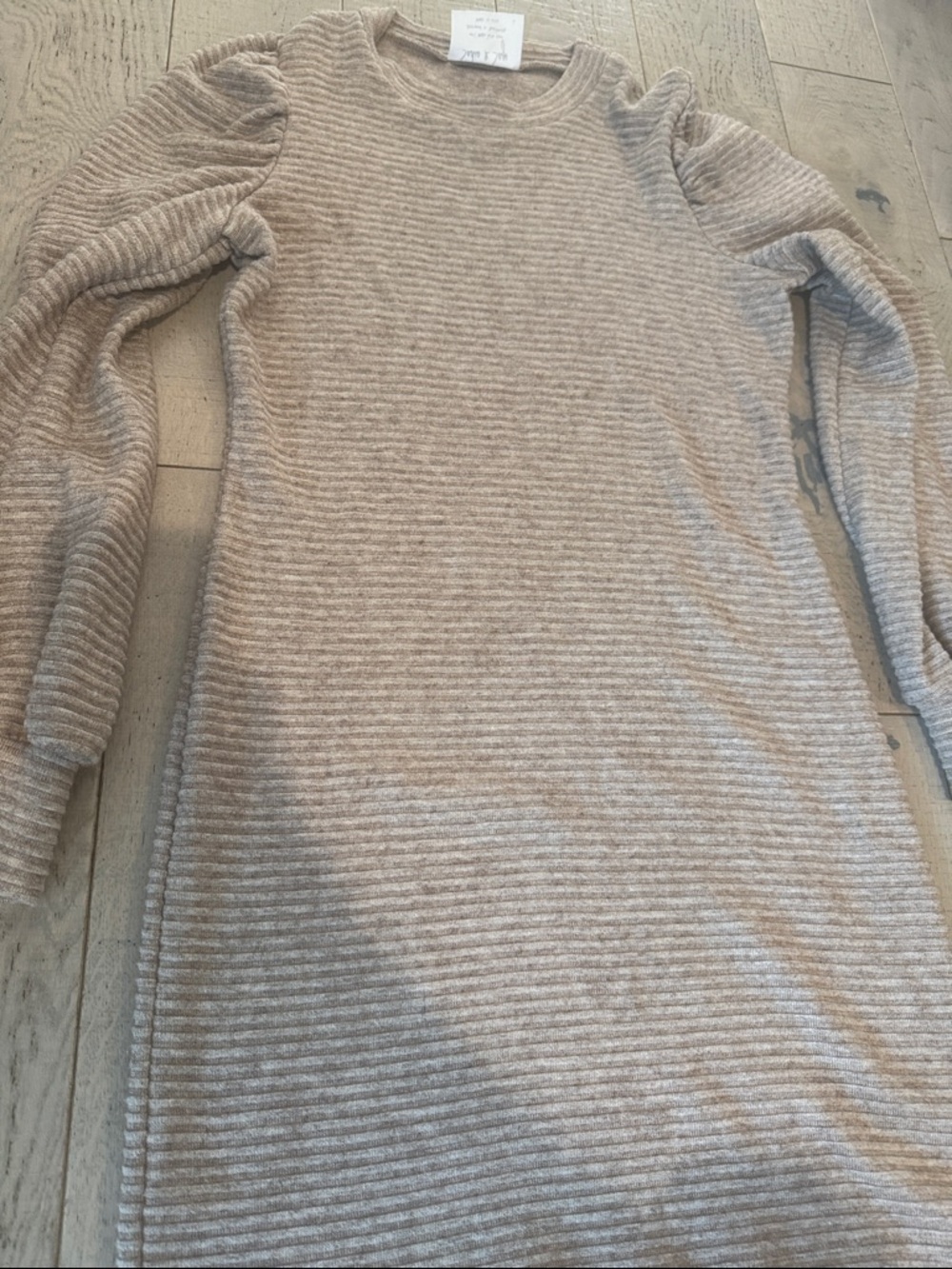 Sadie & sage Ribbed Knit Sweater Dress - Neutral Beige